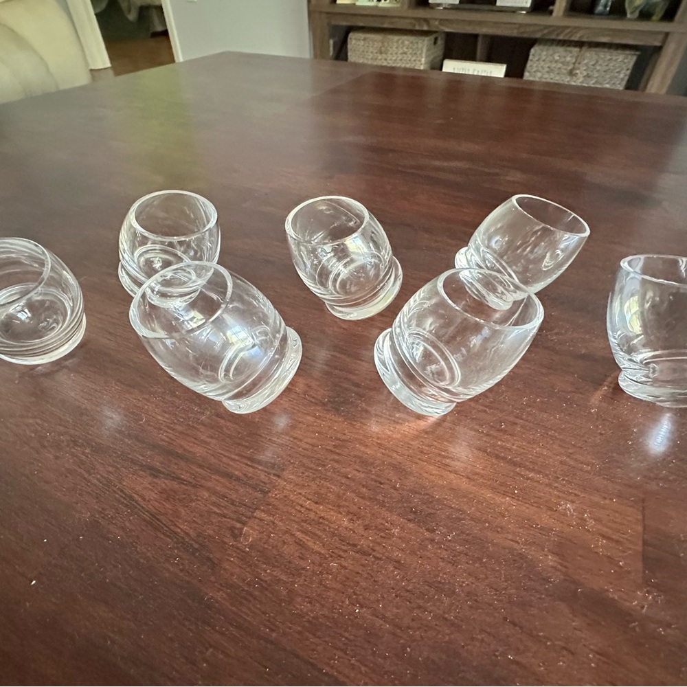 Shot glasses, Rosenthal - Crystal “roly-poly” German Set of 7